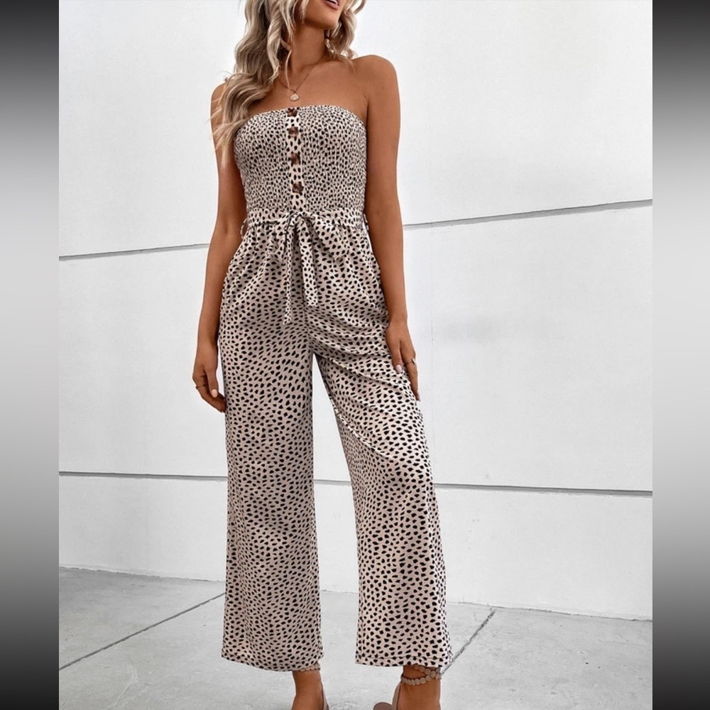 Allover print jumpsuit
